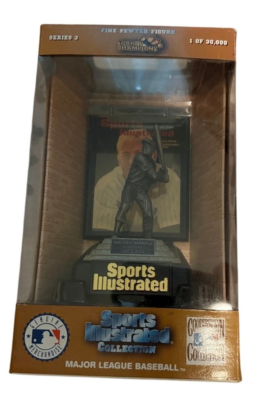 Mickey Mantle 1997 Sports Illustrated Cooperstown Collection Fine Pewter Figure